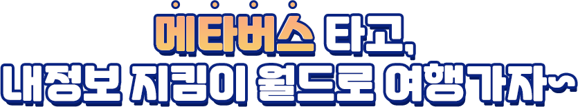 메타버스 타고, 내정보 지킴이 월드로 여행가자~